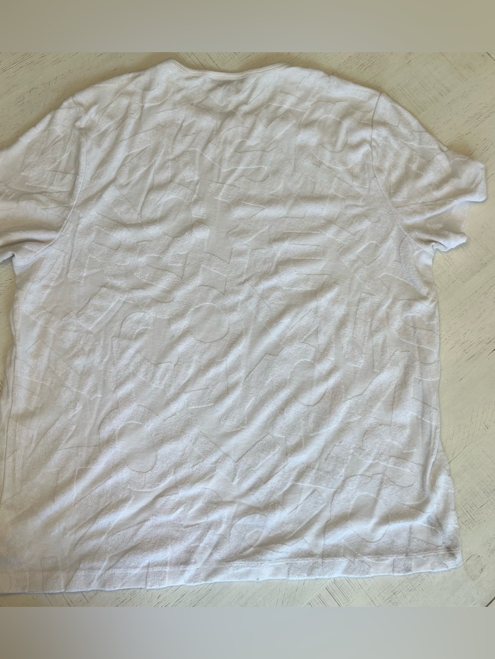 Michael Kors White Short-Sleeve Embossed Logo Tee - Picture 5 of 6